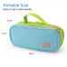Sooez Large Pencil Case with Expandable Bottom, Easy to Hold 60+ Pencils, Durable Pen Pouch with 4 Compartments for Easy Organization, Portable Makeup Bag with a Handle(Blue/Green) 