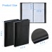 Business Card Holder Organizer Book with Larger Capacity - Compact Size - Made from Premium PU Leather & Durable PP Plastc - Easy to Insert & Remove - Hold 300 Cards Black