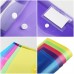 Clear Document Folder, Sooez 10-Pack US Letter /A4 Size Colorful Transparent Plastic Envelopes with Snap Button for School, Home, Work, Office Organization