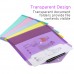 Plastic Envelopes Poly Envelopes, Sooez 10 Pack Clear Document Folders US Letter A4 Size File Envelopes with Label Pocket & Snap Button for School Home Work Office Organization, Assorted Color